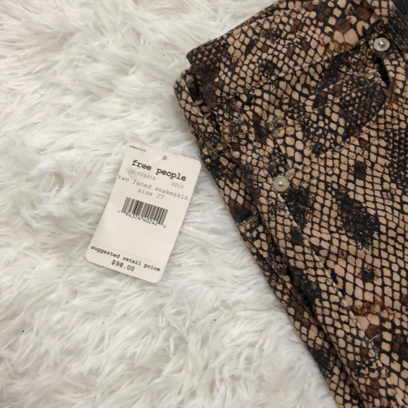 NWT Free People Snakeskin Pants - Picture 4 of 5